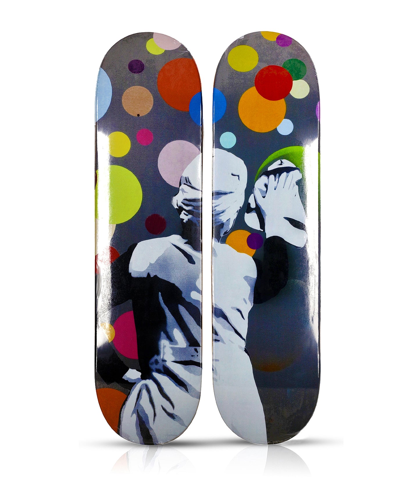 KUNSTRASEN 'Bubble Remover' (2020) Hand-Signed Diptych Skateboard Deck Set