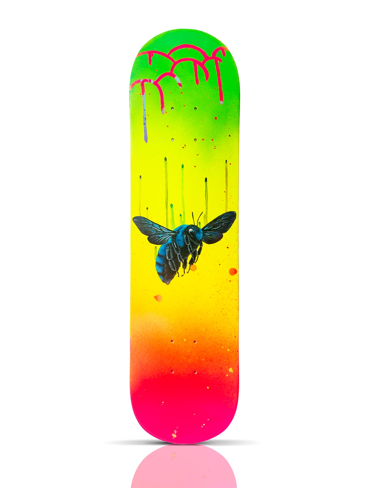 LOUISE McNAUGHT 'Asian Blue Carpenter Bee' (2025) Original on Skateboard Deck