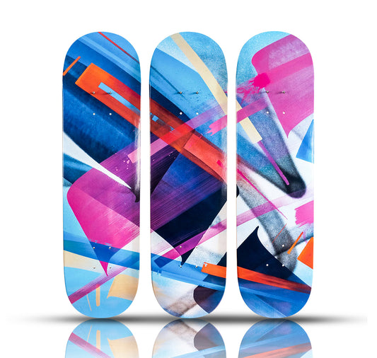 MADC x 1xRUN 'Bluebird' (2019) Triptych Skateboard Deck Set