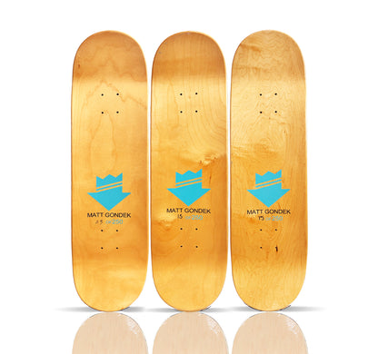 MATT GONDEK 'Growing Pains' (2018) Triptych Skateboard Deck Set*