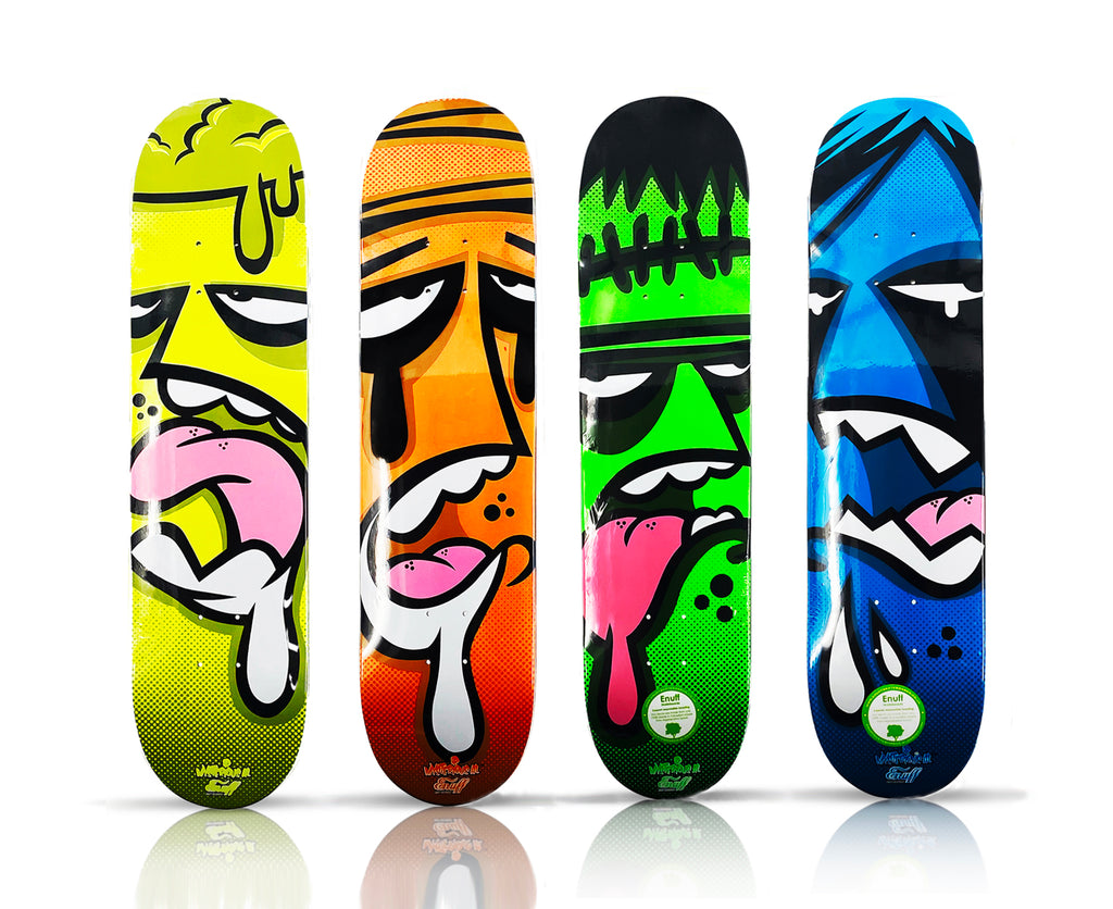 MYSTERIOUS AL 'Zombie Death Crew' (2011) Quadriptych Skateboard Deck Set