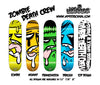 MYSTERIOUS AL 'Zombie Death Crew' (2011) Quadriptych Skateboard Deck Set