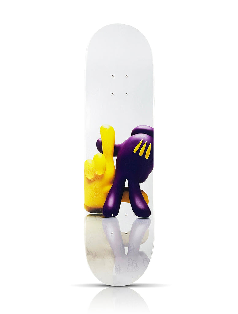 OG SLICK 'LA Hands' (2022) Hand-Signed Skateboard Deck (purple/gold)