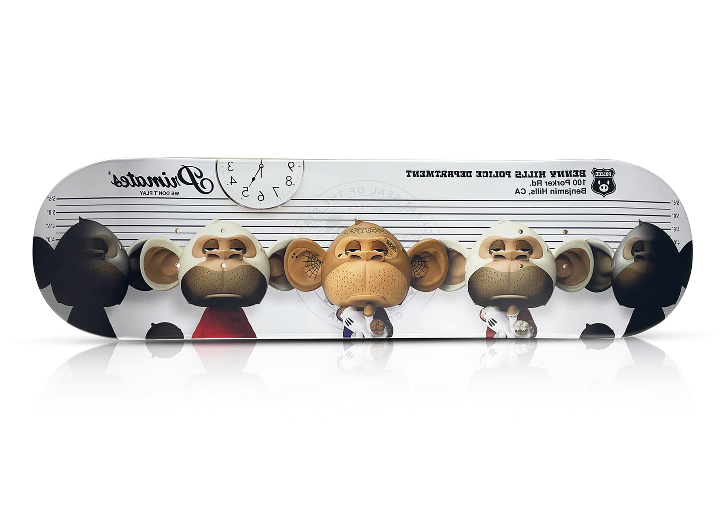 OG SLICK x NTWRK 'Primate #5506: Police Line Up' (2022) Skateboard Deck