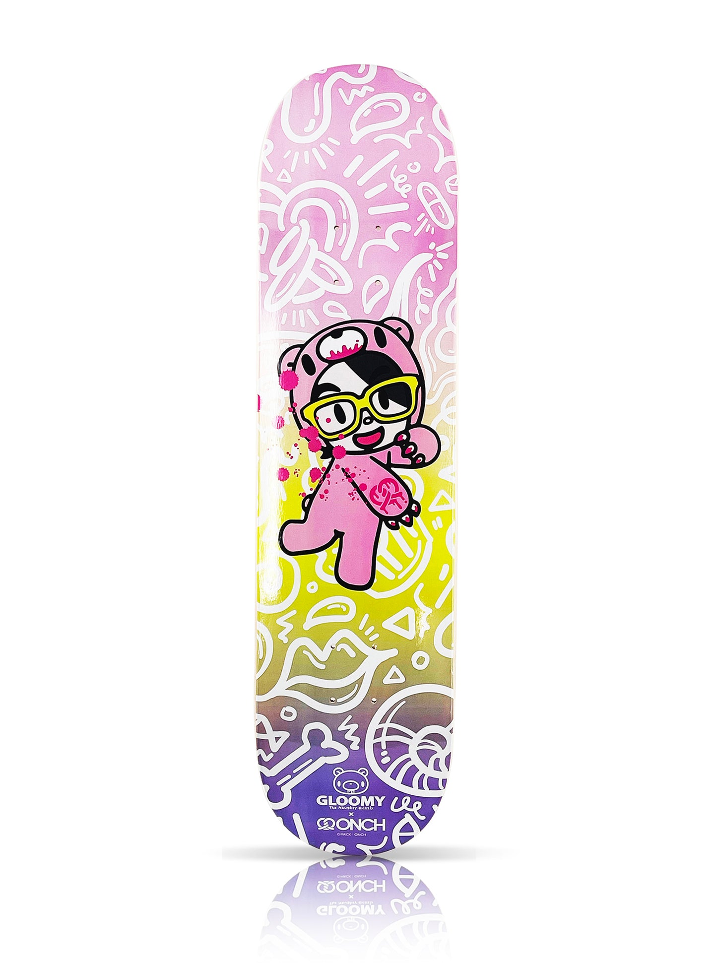 ONCH x NTWRK 'Gloomy Bear: Friendship 2' (2021) Hand-Signed Skateboard Deck