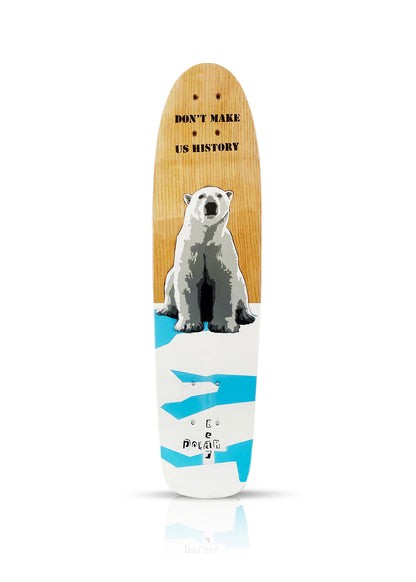 POLAR BEAR STENCILS 'Don't Make Us History' (2021) Original Skateboard Deck