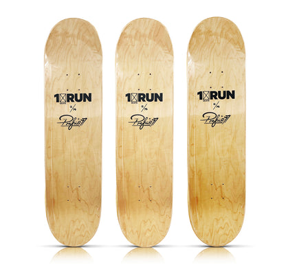 PREFAB 77 x 1xRUN 'Amsterdam's' + 'Big Ben Ripped' + 'Blind Faith' (2022) Triptych Skateboard Deck Set (#12)