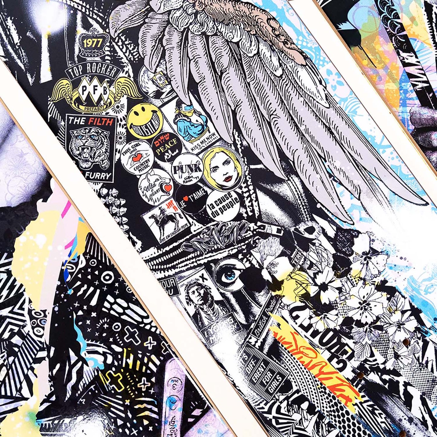 PREFAB 77 'Til Death' + 'First Cut' + 'Ascension III' (2022) Triptych Skateboard Deck Set