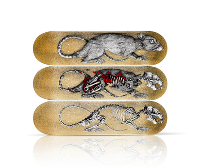 ROA x The Skateroom 'Decay' (2012) RARE Triptych Skateboard Deck Set