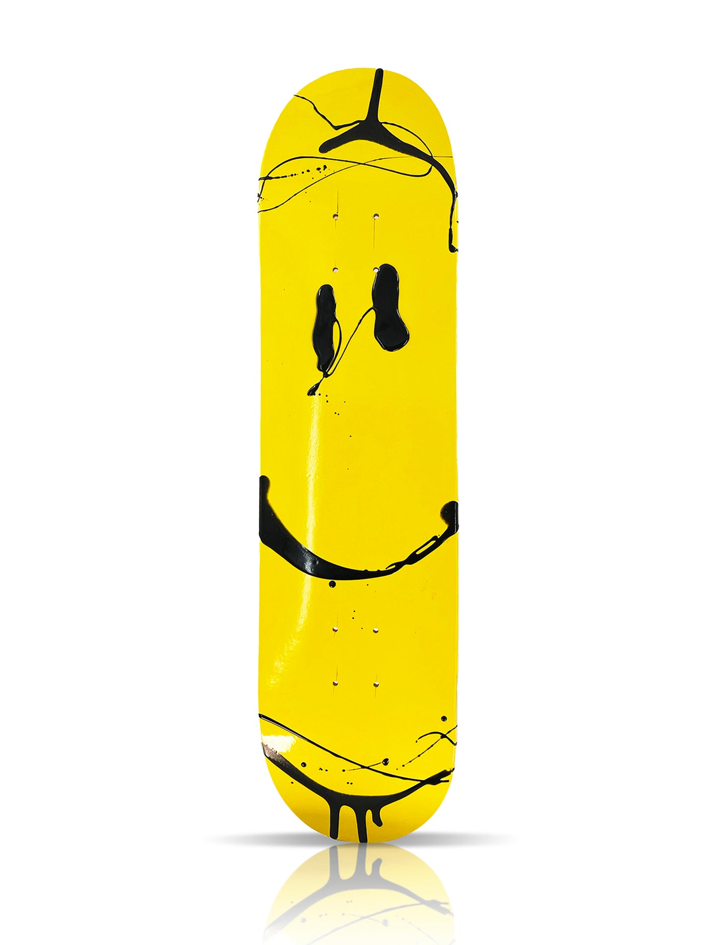 RYCA 'Acid Smiley' (2018) Hand-Painted Original on Skateboard Deck