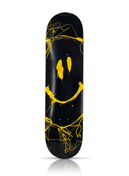 RYCA 'Inverted Acid Smiley' (2021) Hand-Painted Original on Skateboard Deck