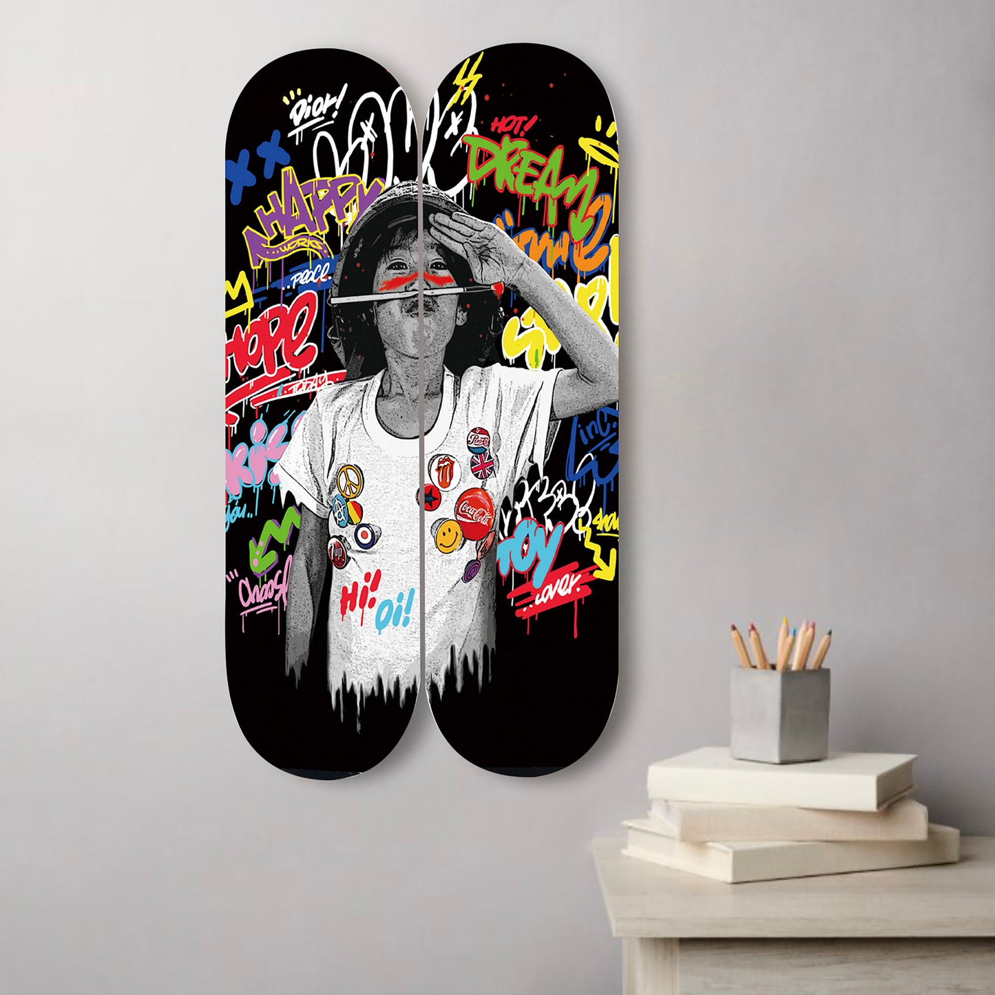 ROAMCOUCH x SK8 of the ART 'Keirei' (2023) Diptych Skateboard Deck Set