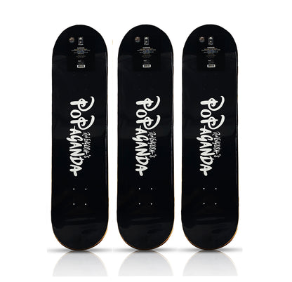 RON ENGLISH 'Sunflower Grin' (2020) Skateboard Deck Set (triptych)