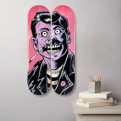 RYAN ROADKILL x SK8 of the ART 'Whiskey Throttle JFK' (2023) Diptych Skateboard Deck Set