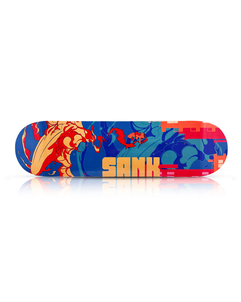 SANK TOYS 'Whale Fall' (2022) 2-Sided Skateboard Deck (blue)