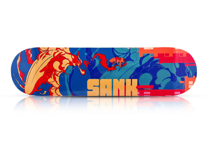 SANK TOYS 'Whale Fall' (2022) 2-Sided Skateboard Deck (blue)