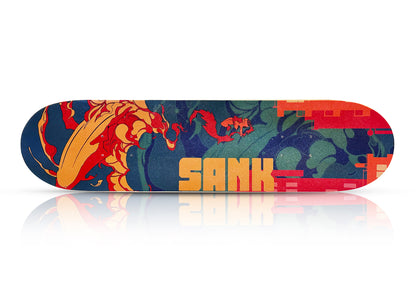 SANK TOYS 'Whale Fall' (2022) 2-Sided Skateboard Deck (blue)