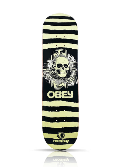 SHEPARD FAIREY x Monkey 'Bones Brigade' (2005) RARE Skateboard Deck (GID)