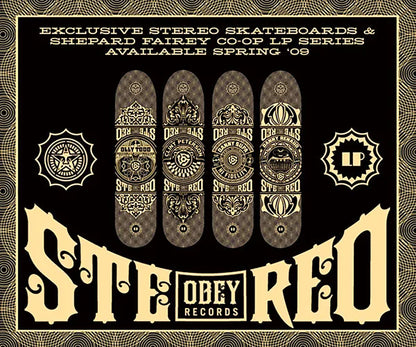 SHEPARD FAIREY 'Co-op Series' (2009) Quadriptych Skateboard Deck Set