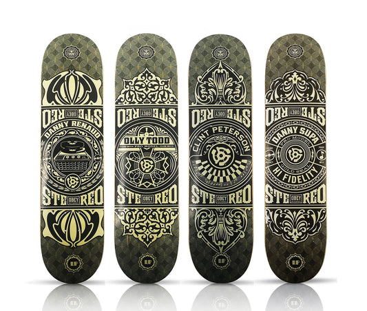 SHEPARD FAIREY 'Co-op Series' (2009) Quadriptych Skateboard Deck Set