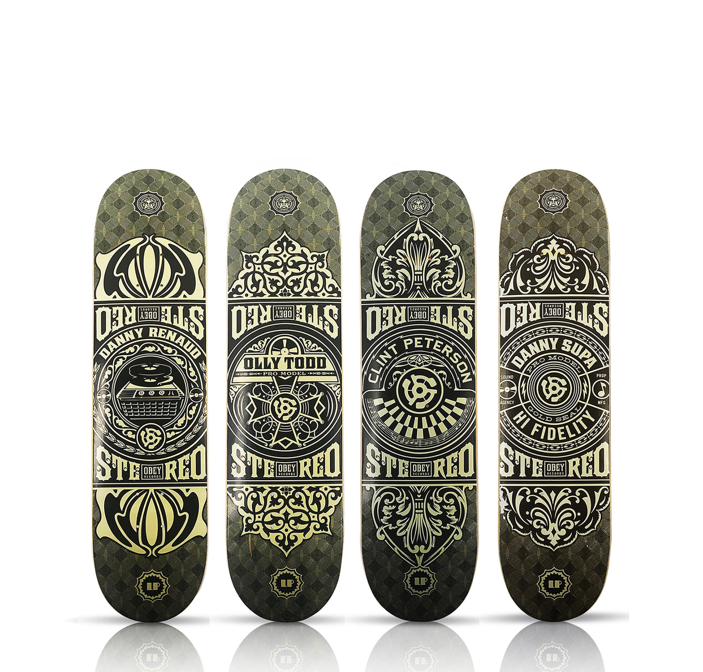 SHEPARD FAIREY 'Co-op Series' (2009) Quadriptych Skateboard Deck Set