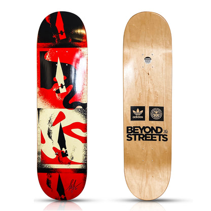 SHEPARD FAIREY x BTS 'Cut it Up' (2018) Adidas Shoes + Signed Skateboard + Obey Bucket Set