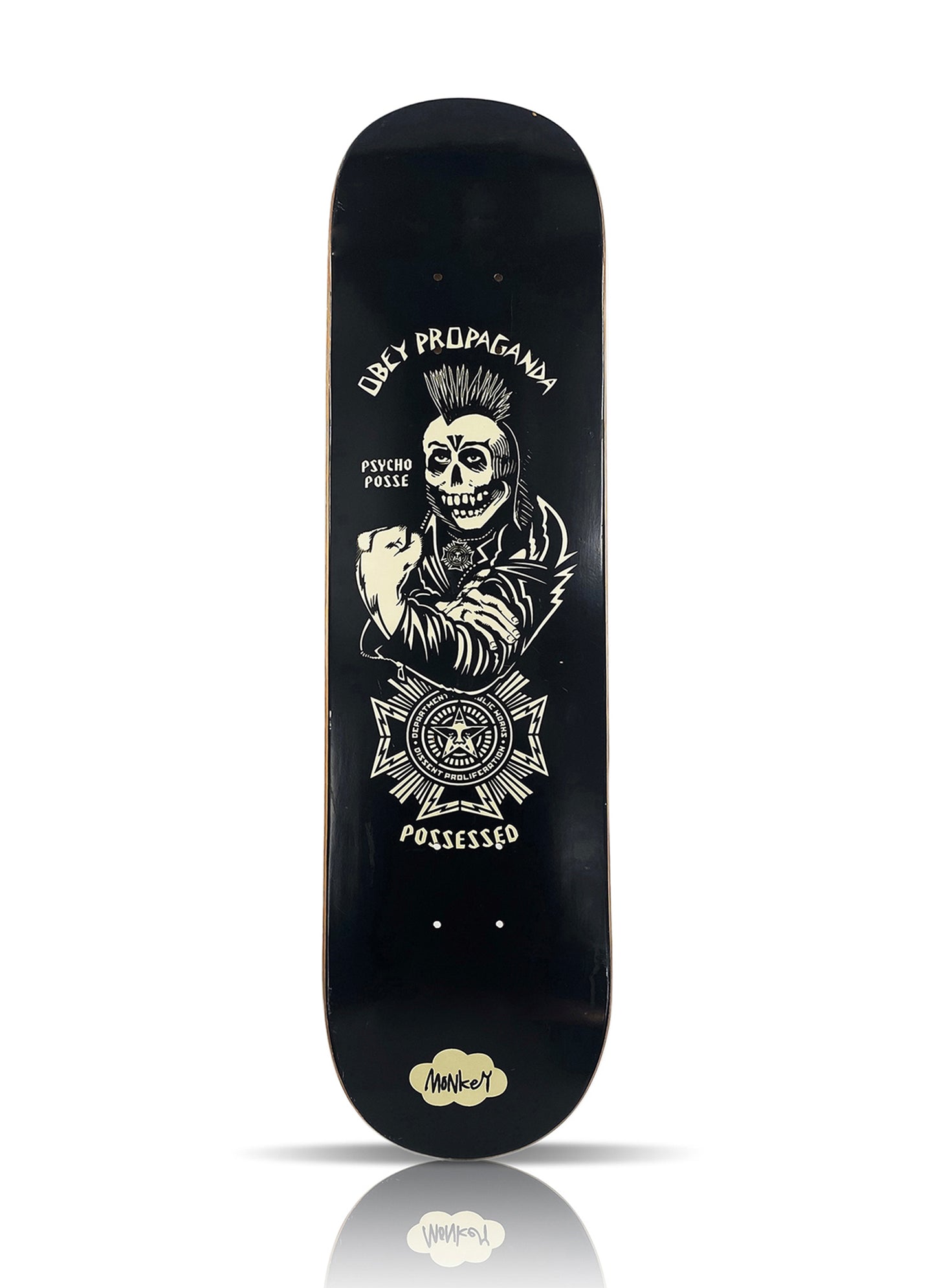 SHEPARD FAIREY x Monkey 'Psycho Posse: Possessed' (2009) Skateboard Deck