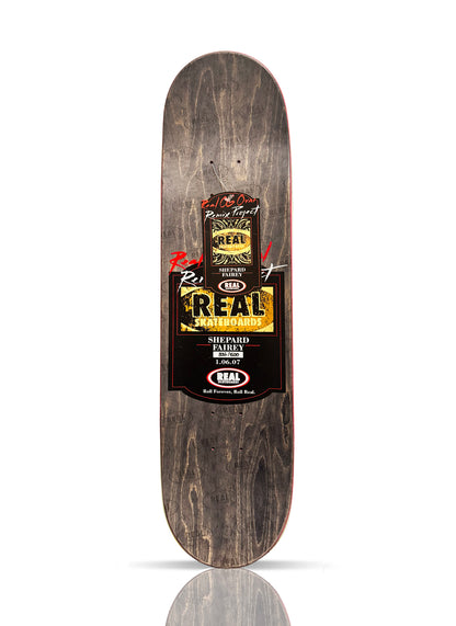 SHEPARD FAIREY x Real Skateboards 'OG Oval Remix Project' (2007) HAND-SIGNED/DATED Skateboard Deck