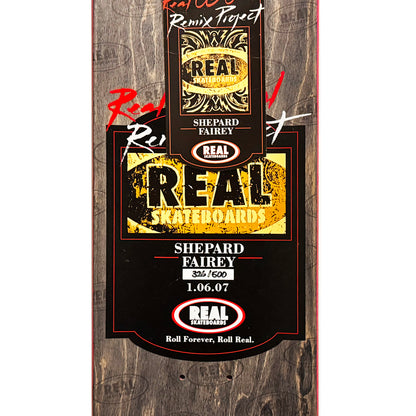 SHEPARD FAIREY x Real Skateboards 'OG Oval Remix Project' (2007) HAND-SIGNED/DATED Skateboard Deck