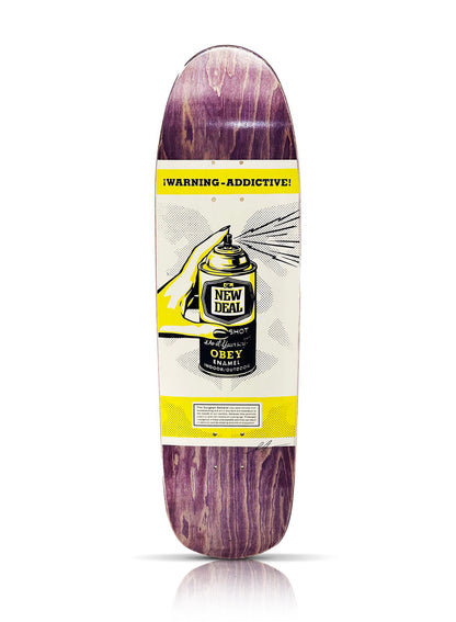 SHEPARD FAIREY x New Deal 'Warning: Addictive' (2020) Skateboard Deck (purple)