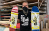 SHEPARD FAIREY x New Deal 'Warning: Addictive' (2020) Skateboard Deck (red)