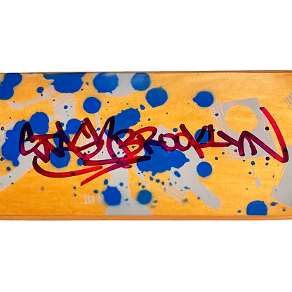 STASH x Shut 'Splat Caps Original' (2014) Hand-Painted/Signed Skateboard Deck