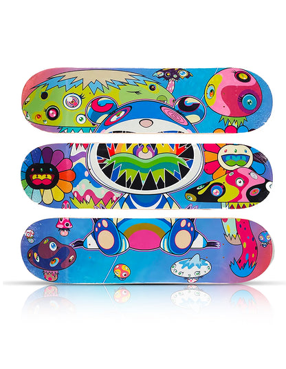 TAKASHI MURAKAMI 'Mutated' (2019) Triptych Skateboard Deck Set