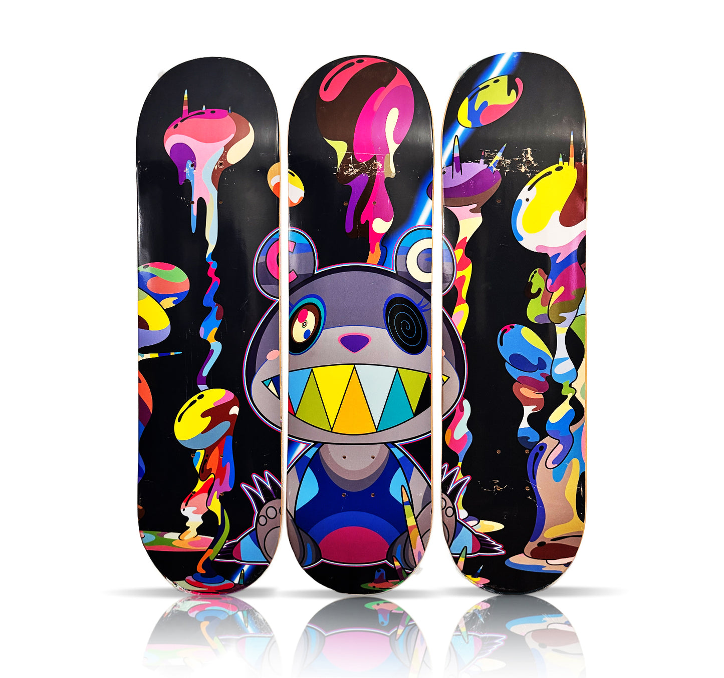 TAKASHI MURAKAMI 'Polluted' (2019) Triptych Skateboard Deck Set*