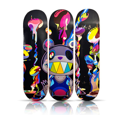 TAKASHI MURAKAMI 'Polluted' (2019) Triptych Skateboard Deck Set*