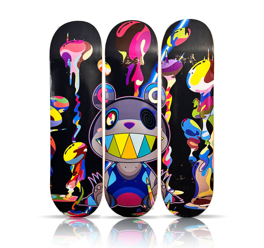 TAKASHI MURAKAMI 'Polluted' (2019) Triptych Skateboard Deck Set*