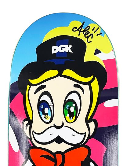 ALEC MONOPOLY x DGK 'Rich the Kid' (2021) Hand-Signed Skateboard Deck