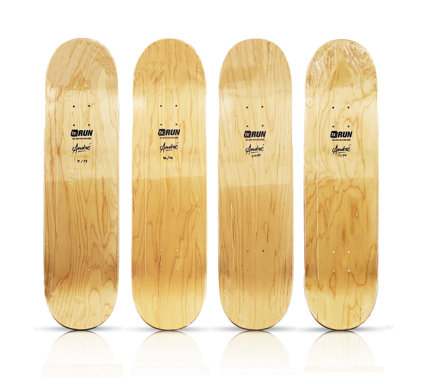 ANDRE SARAIVA 'Ménage à Trois ou Quatre' (2020) Quadriptych Skateboard Deck Set