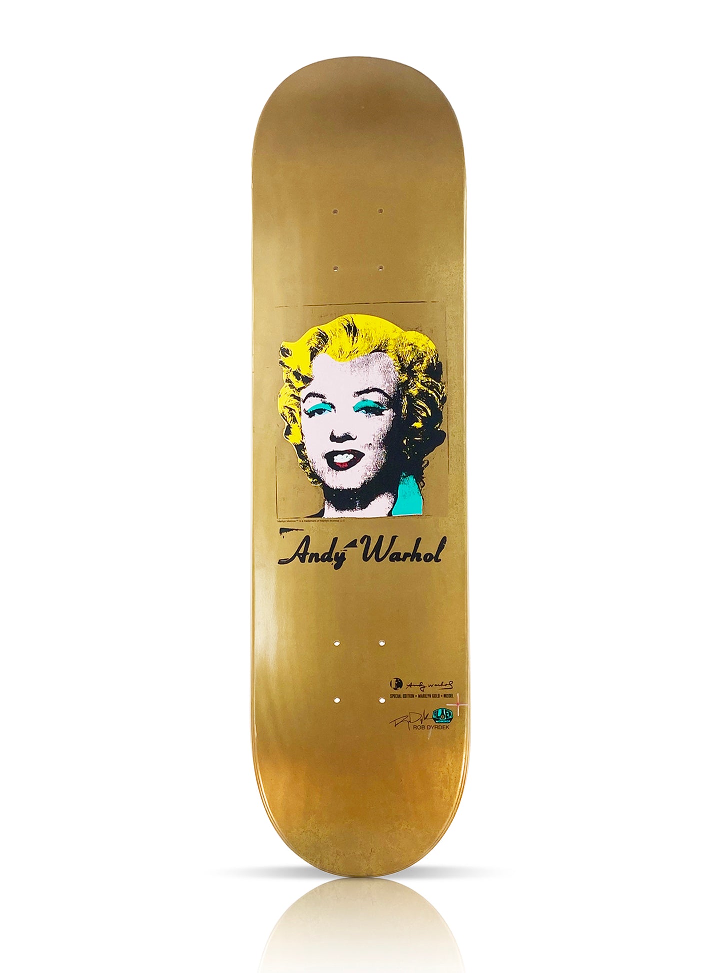 ANDY WARHOL 'Marilyn Gold' (2011) Skateboard Deck