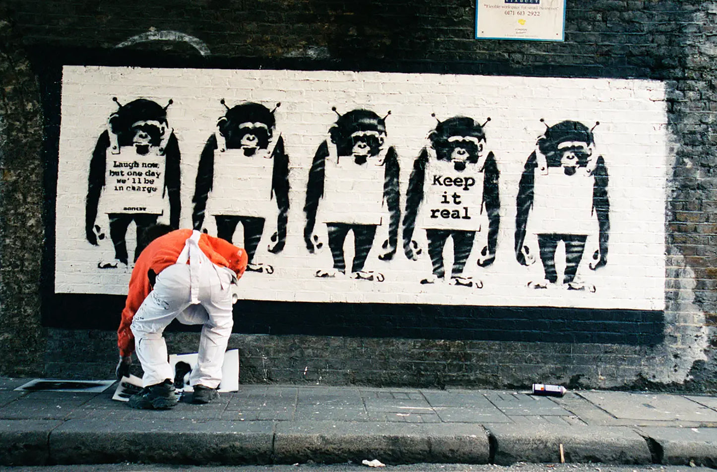 BANKSY (after) 'Laugh Now' (2020) Skateboard Deck