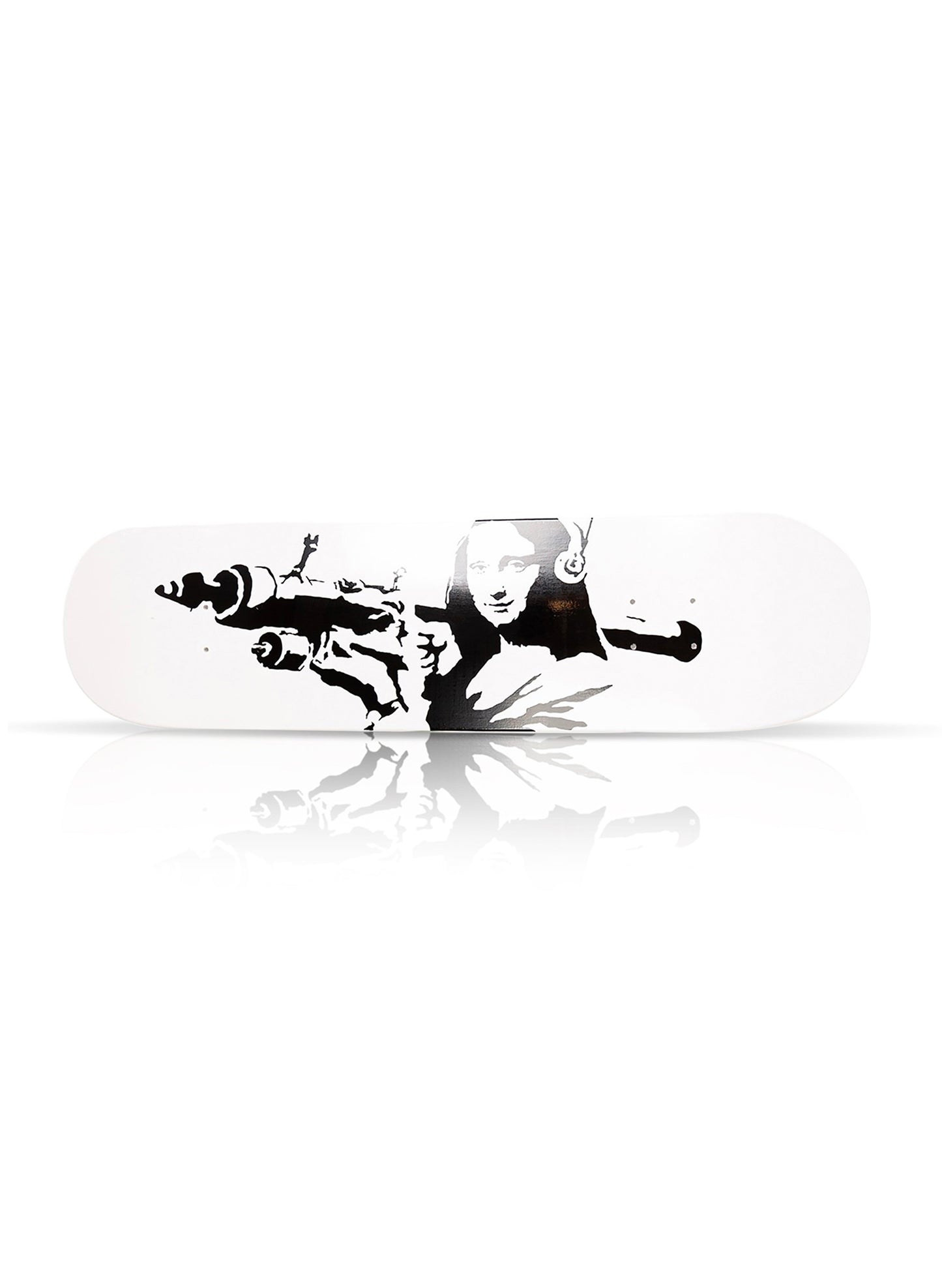 BANKSY x Brandalism 'Mona Launcher' (2019) Skateboard Deck (white)