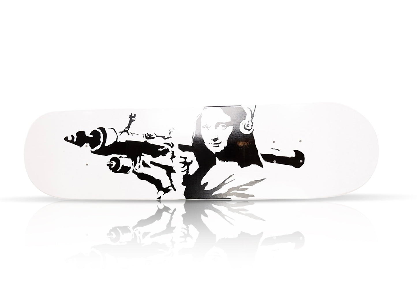 BANKSY x Brandalism 'Mona Launcher' (2019) Skateboard Deck (white)