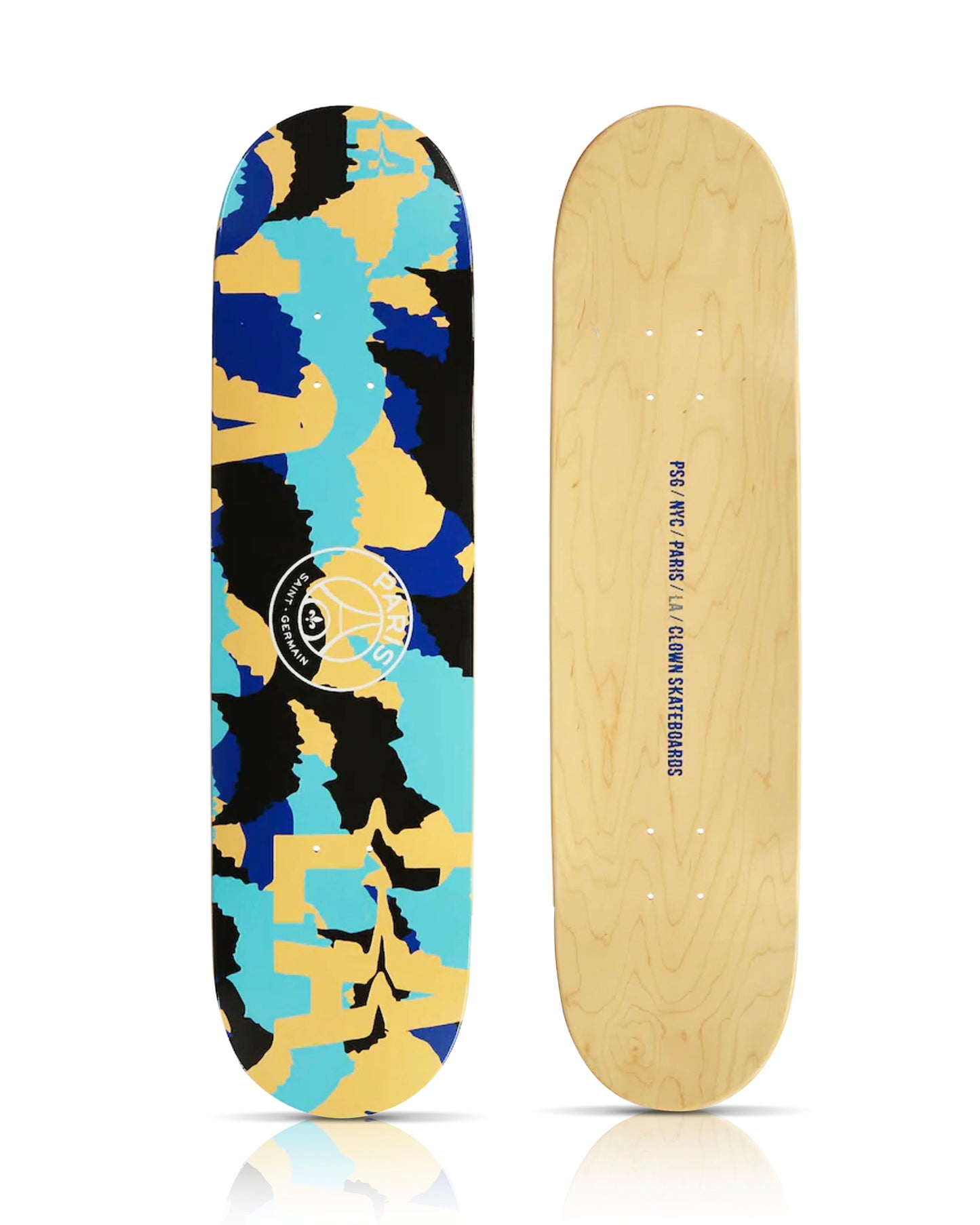 BANKSY x CLOWN SKATEBOARDS x PSG 'Clown Camo LA' (2021) Skateboard Deck