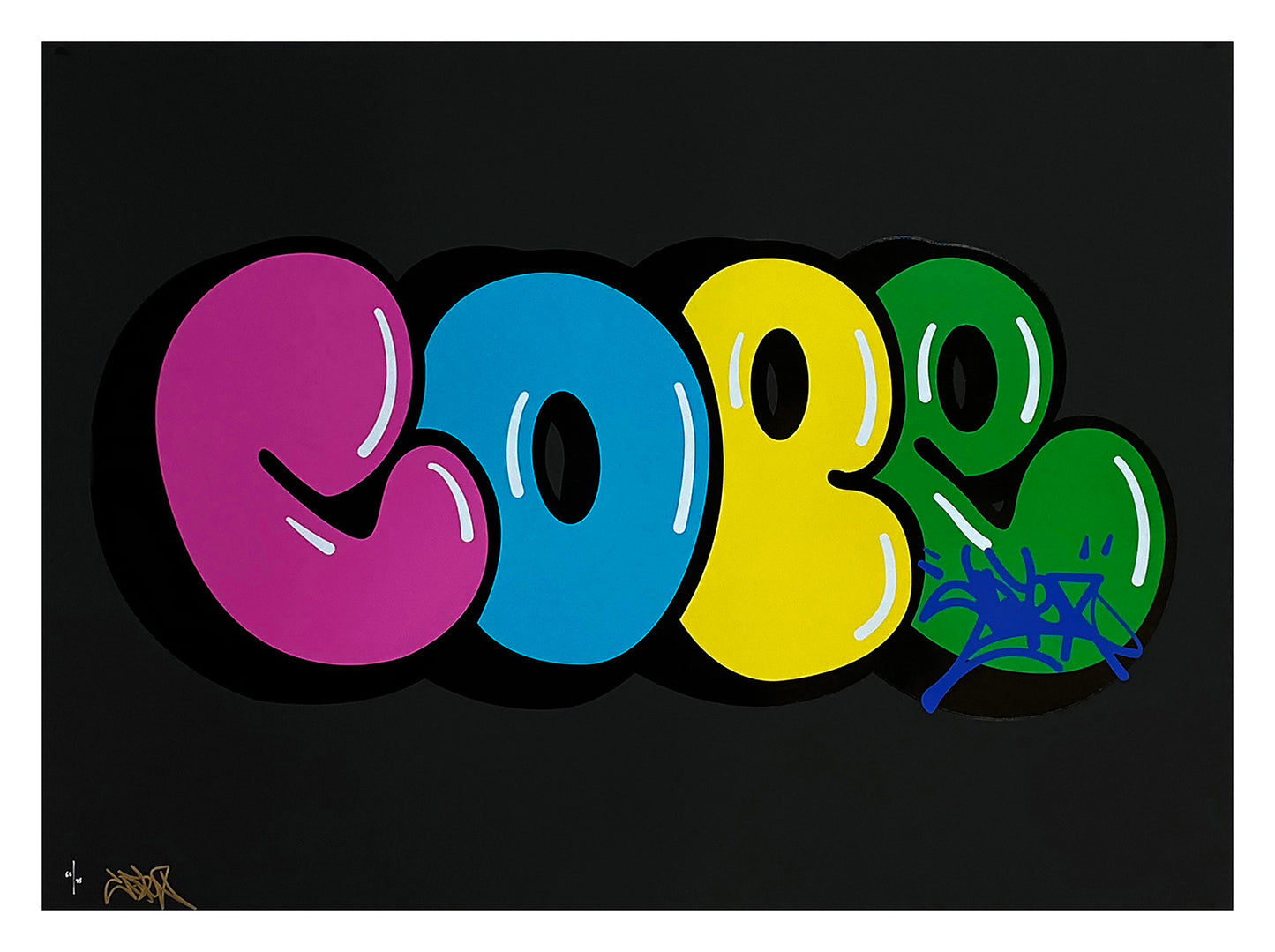 COPE2 'Iconic Bubble' Framed Screen Print + Skateboard Deck