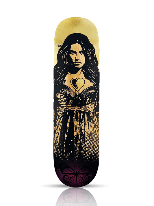 COPYRIGHT 'Gabrielle' (2020) HPM w/Gold Flake Skateboard Deck