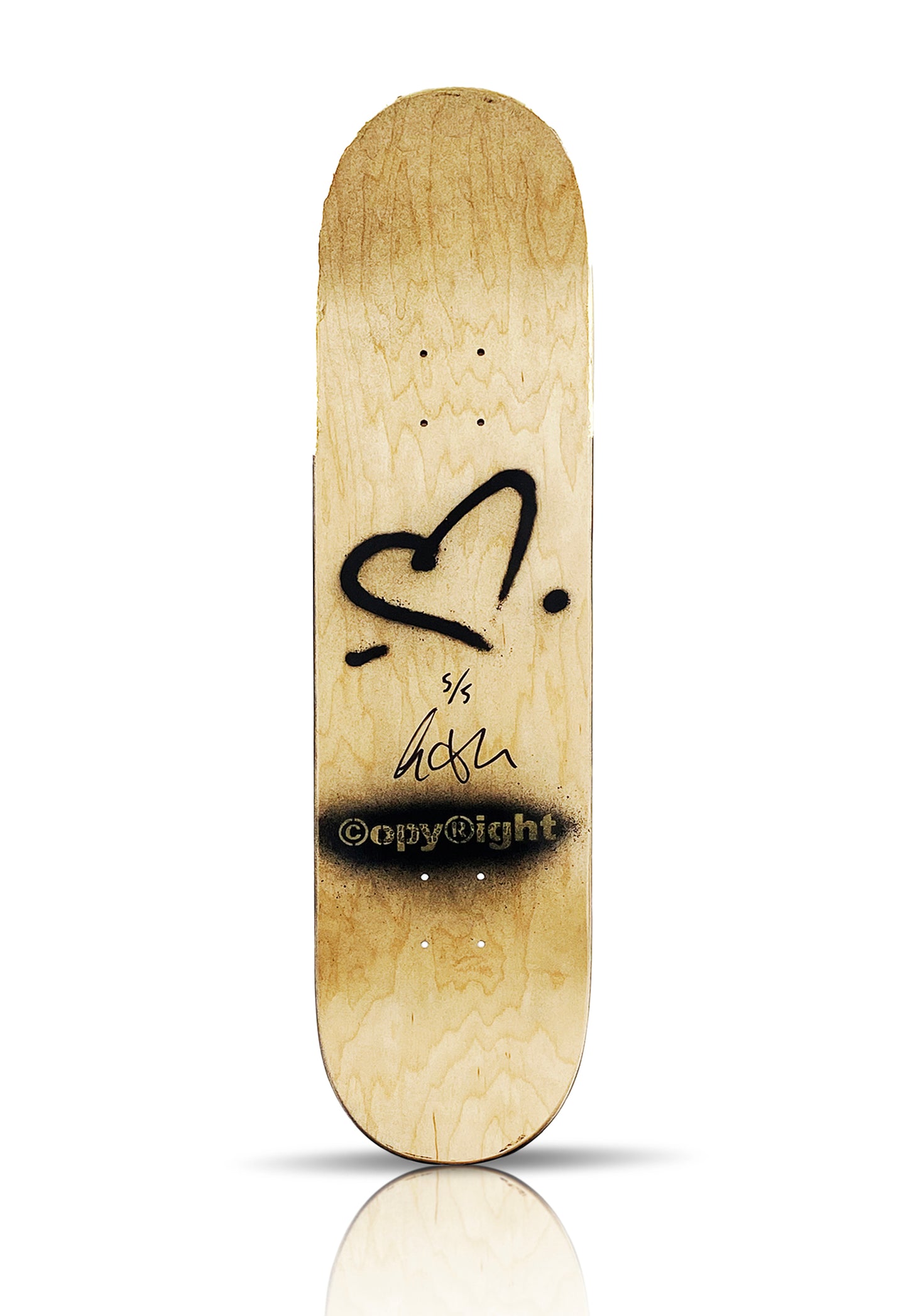 COPYRIGHT 'Gabrielle' (2020) HPM w/Gold Flake Skateboard Deck