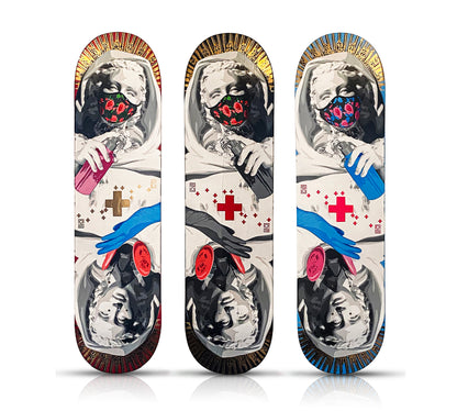 DS 'Heal Mary' (2020) Original Triptych Skateboard Deck Set