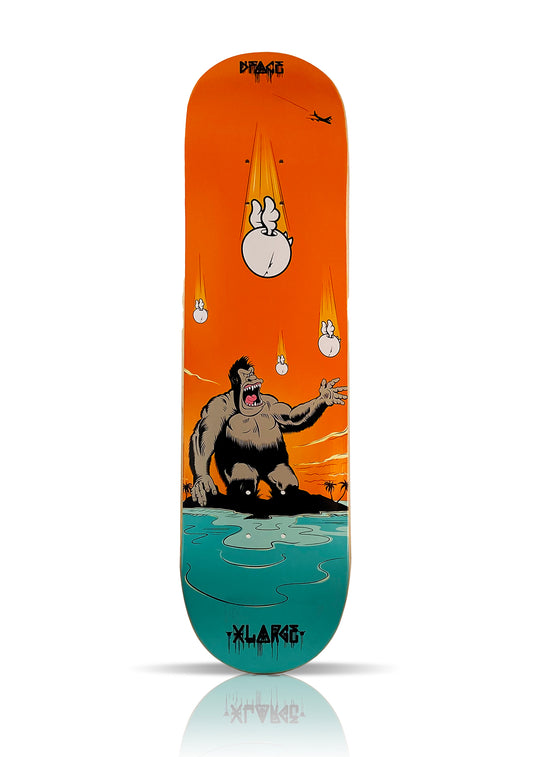 D*FACE x XLarge (2019) 'D*Dogs Fallin' in Gorilla' Skateboard Deck