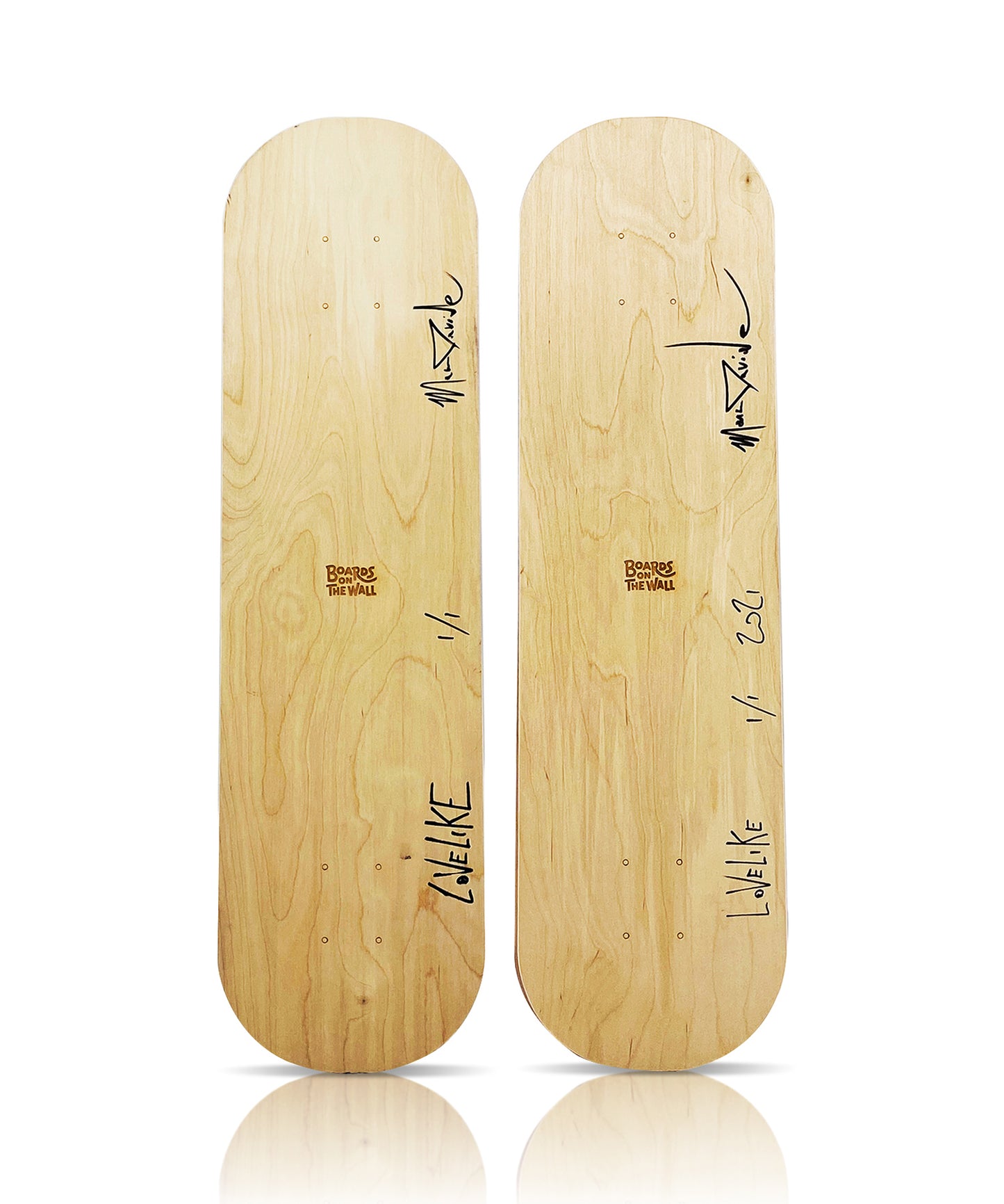 DAVIDE MARIA SEME 'LoVeLiKe' (2021) Hand-Painted Diptych Skateboard Deck Set