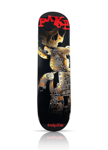 DELPHIN 'Fake Basquiat Be@rbrick' (2019) Hand-Signed Skateboard Deck